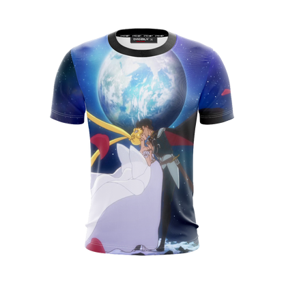 Sailor Moon And Tuxedo Unisex 3D T-shirt