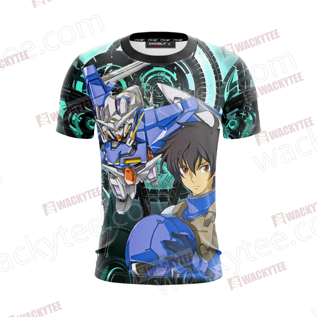 Mobile Suit Gundam Setsuna F. Seiei And The Exia Gundam 3D T-shirt
