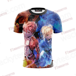 Fate/ Stay Night - Shirou Emiya and Saber Unisex 3D T-shirt