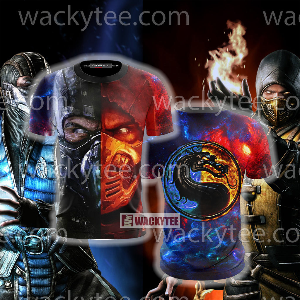 Mortal Kombat Scorpion And Subzero 3D T-shirt