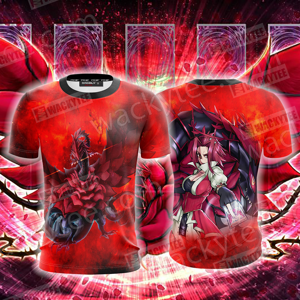 Yu Gi Oh! Izayoi Aki And Black Rose Dragon Unisex 3D T-shirt