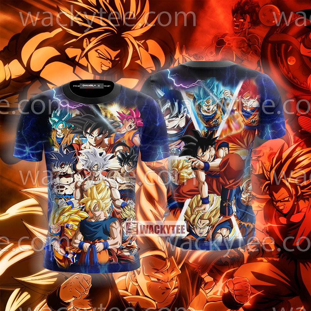 Dragon Ball Super Goku All Forms 3D T-shirt T-shirt