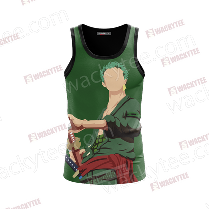 One Piece Roronoa Zoro Minimalist 3D Tank Top
