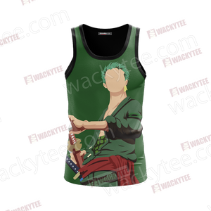 One Piece Roronoa Zoro Minimalist 3D Tank Top