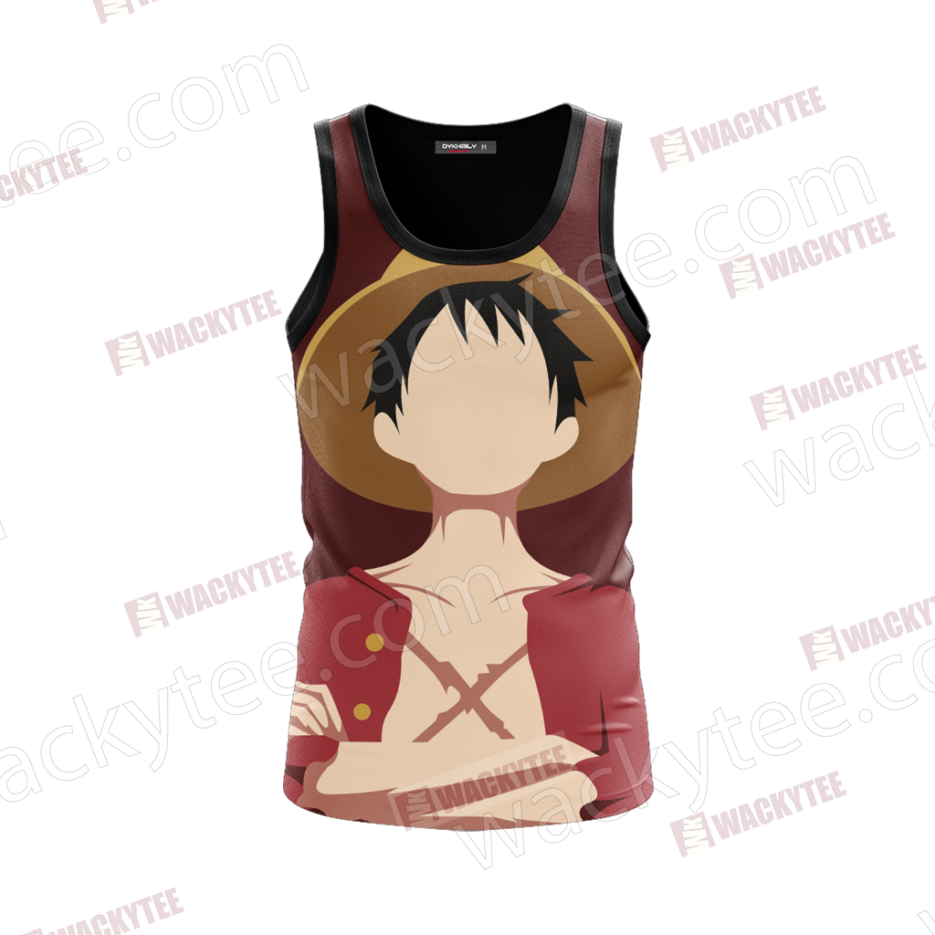 One Piece Monkey D. Luffy Minimalist 3D Tank Top