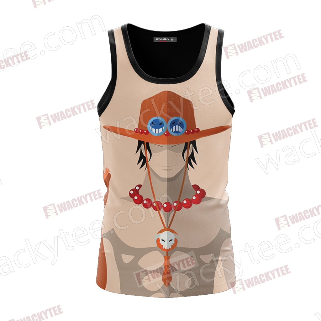 One Piece Portgas D. Ace Minimalist 3D Tank Top