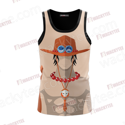 One Piece Portgas D. Ace Minimalist 3D Tank Top