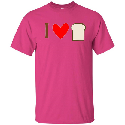 I Love White Bread T-shirt Heliconia