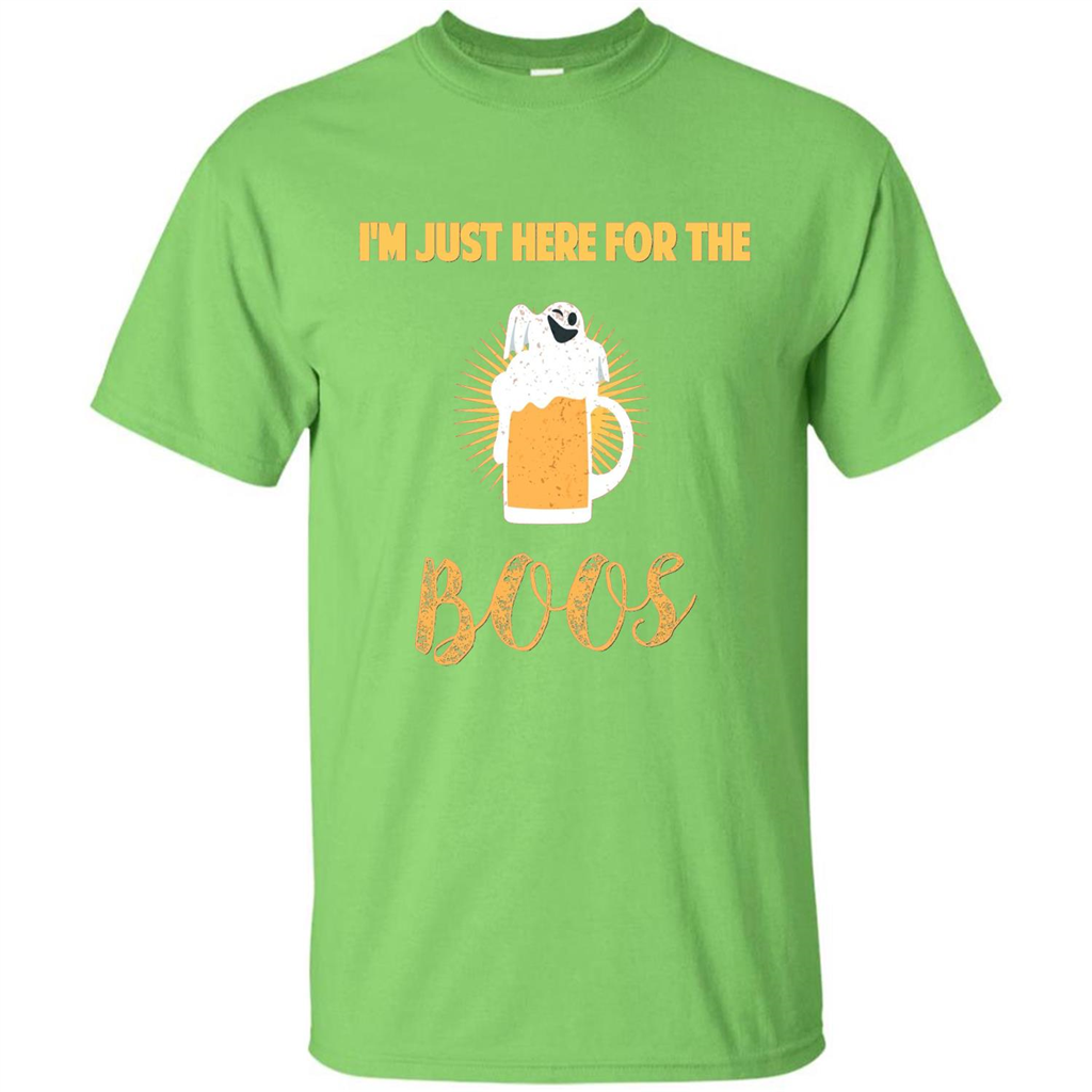 Im Just Here for Boos Funny Halloween T-shirt Lime
