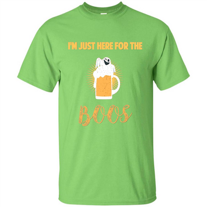 Im Just Here for Boos Funny Halloween T-shirt Lime