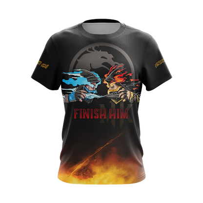 Mortal Kombat Scorpio And Sub Zero Finish Him Unisex 3D T-shirt