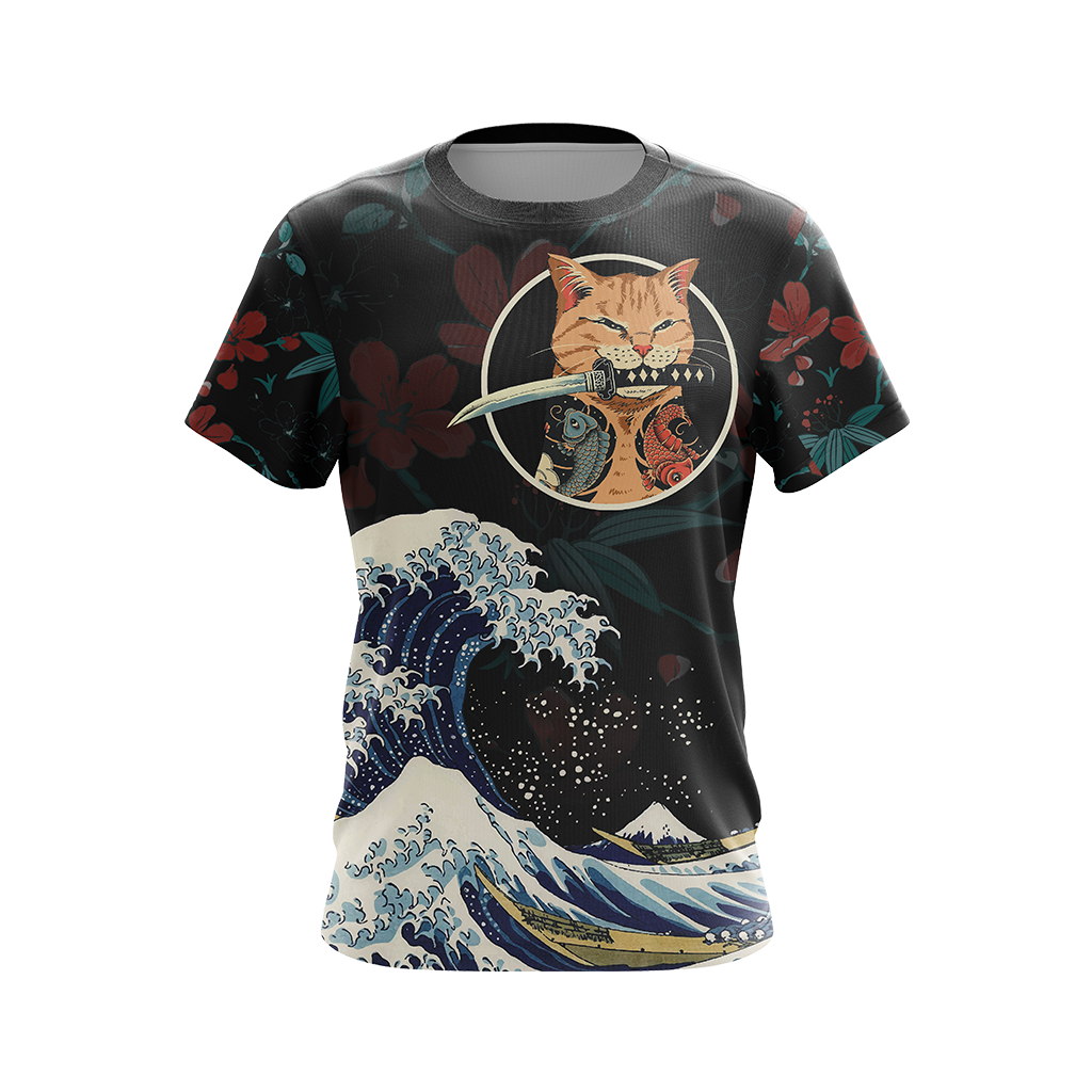 Cat Japanese Unisex 3D T-shirt
