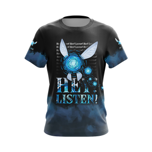 The Legend Of Zelda Navi Fairy Hey Listen Unisex 3D T-shirt Zip Hoodie