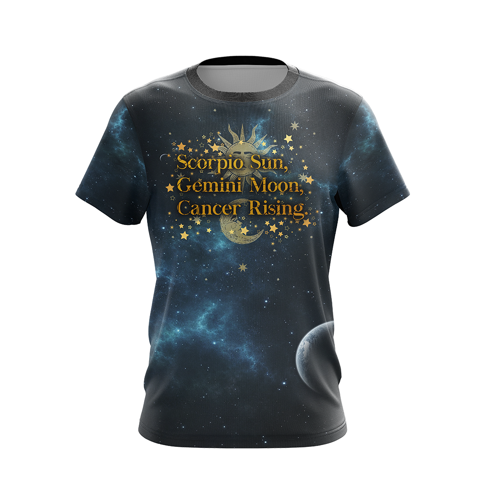 Zodiac Sign (Customized Name) Unisex 3D T-shirt