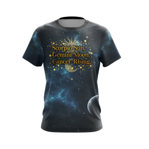 Zodiac Sign (Customized Name) Unisex 3D T-shirt