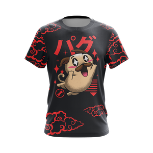 Pug Japanese Dogs Unisex 3D T-shirt