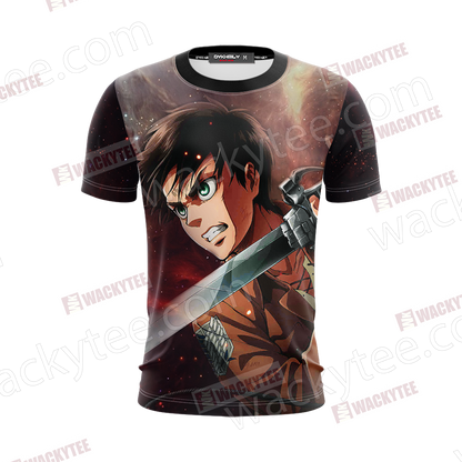 Attack On Titan Eren Jaeger Unisex 3D T-shirt
