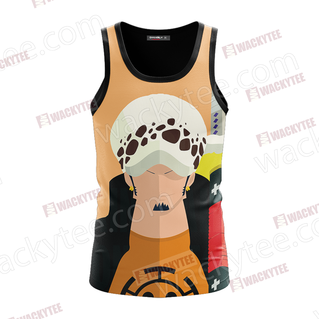 One Piece Trafalgar D. Water Law Minimalist 3D Tank Top