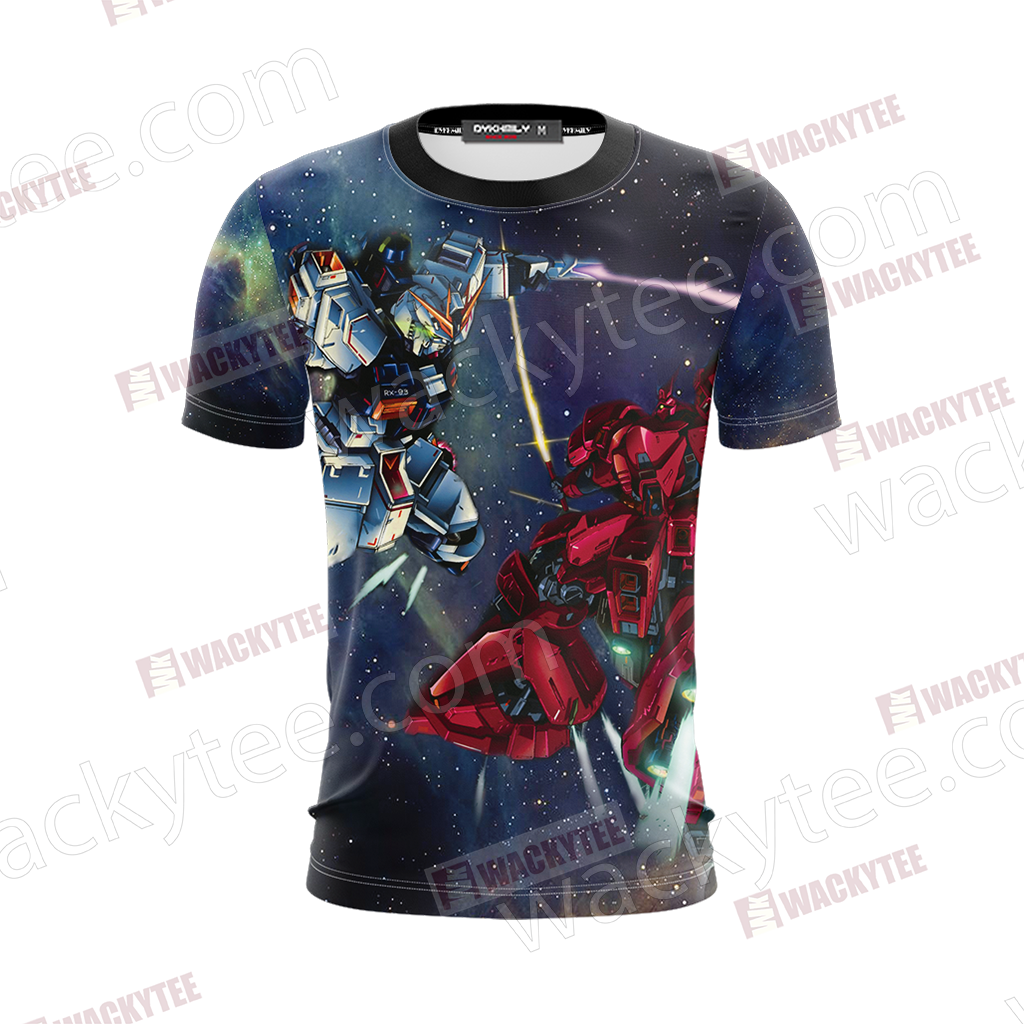Mobile Suit Gundam Unicorn Gundam And Sinanju 3D T-shirt