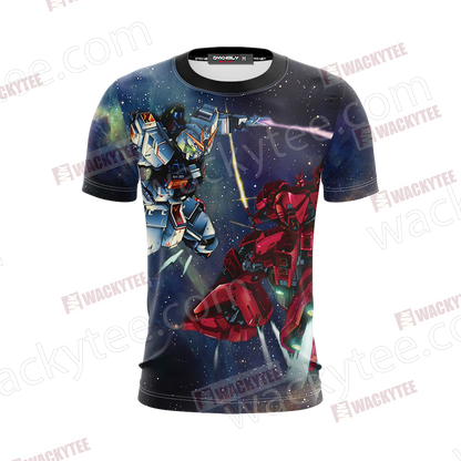 Mobile Suit Gundam Unicorn Gundam And Sinanju 3D T-shirt