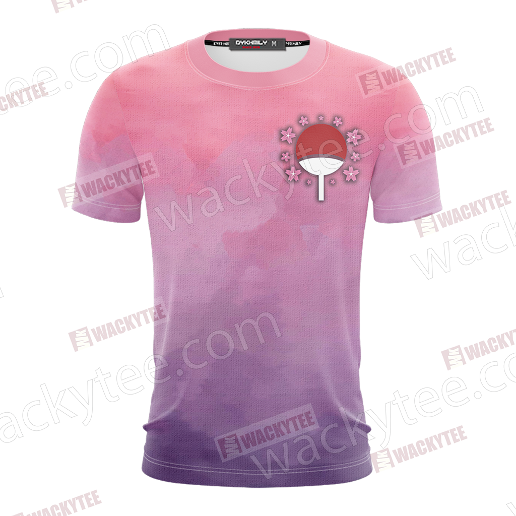 Naruto Sakura and Sasuke Symbol Unisex 3D T-shirt