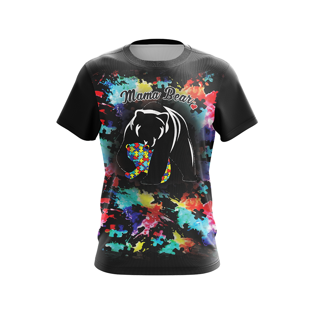 Autism Mama Bear Unisex 3D T-shirt