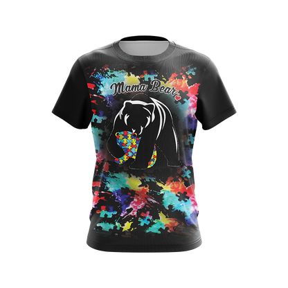 Autism Mama Bear Unisex 3D T-shirt