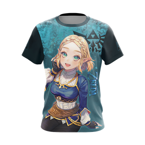 Princess Zelda The Legend of Zelda All Over Print T-shirt Zip Hoodie Pullover Hoodie   