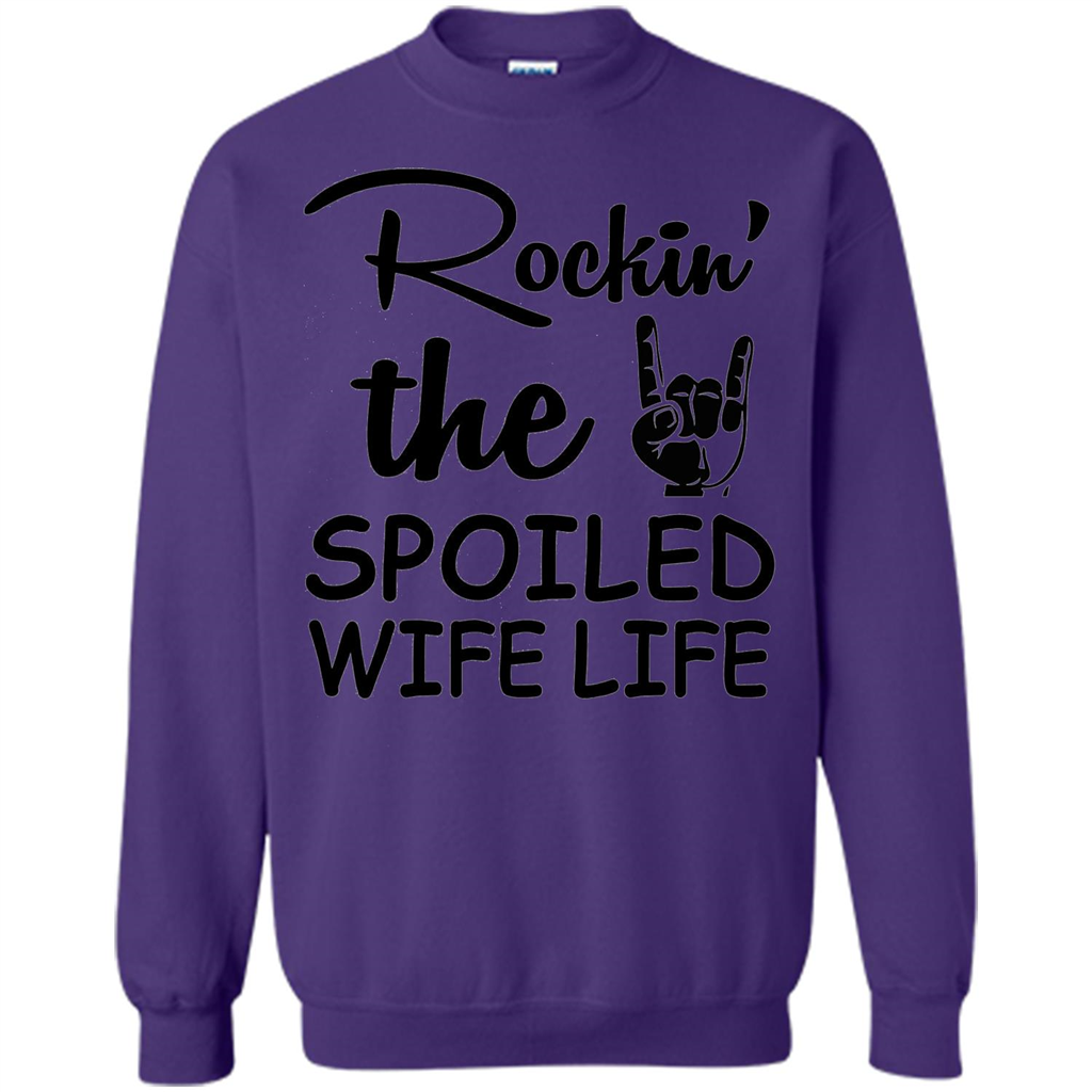 Rockin The Spoiled Wife Life White T-Shirt Purple
