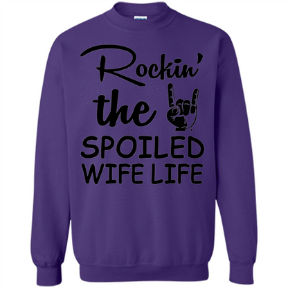 Rockin The Spoiled Wife Life White T-Shirt Purple