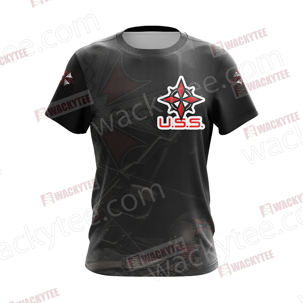 Resident Evil Umbrella Security Service (USS) Unisex 3D T-shirt