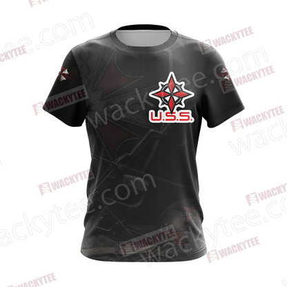 Resident Evil Umbrella Security Service (USS) Unisex 3D T-shirt