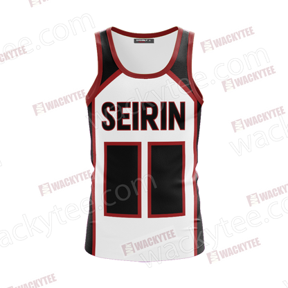 Kuroko's Basketball - Seirin - White Customized Number Unisex 3D Tank Top