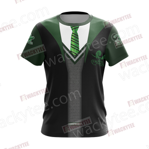 Harry Potter Hogwarts Uniform Slytherin House Unisex 3D T-shirt