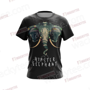 Hipster Elephant Unisex 3D T-shirt