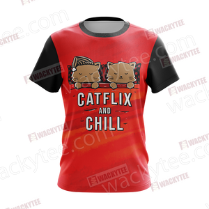 Catflix And Chill Unisex 3D T-shirt
