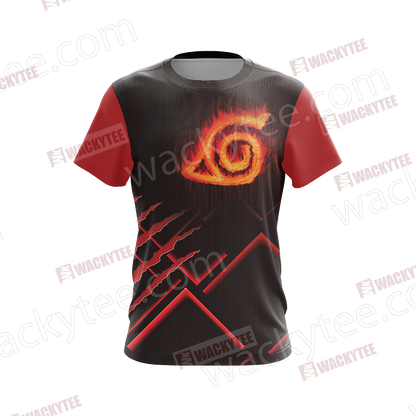 Naruto Konoha Symbol Unisex 3D T-shirt