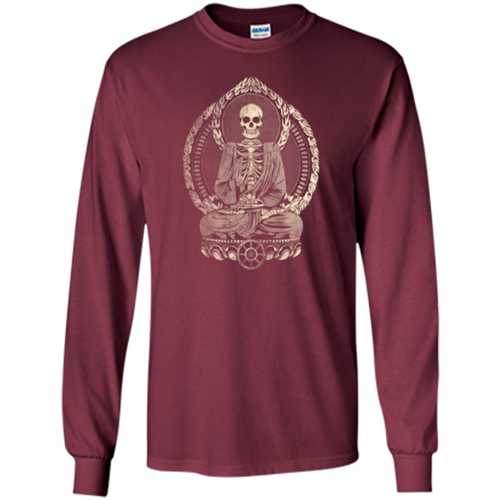 Starving Buddha - Weathered Halftone T-shirt Maroon