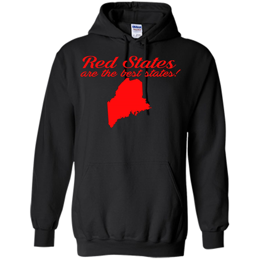 Maine T-Shirt Red States Are The Best States Black