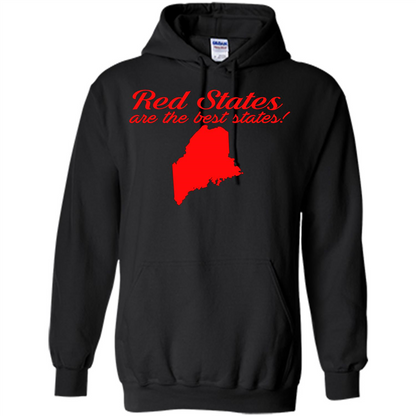 Maine T-Shirt Red States Are The Best States Black