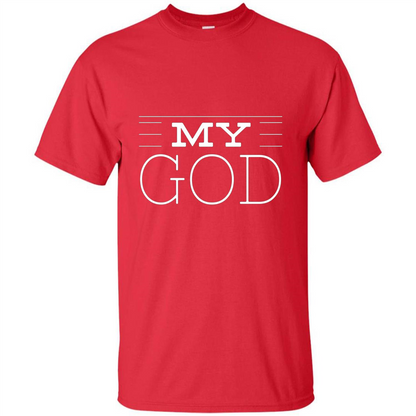 Christian T-shirt My God Red