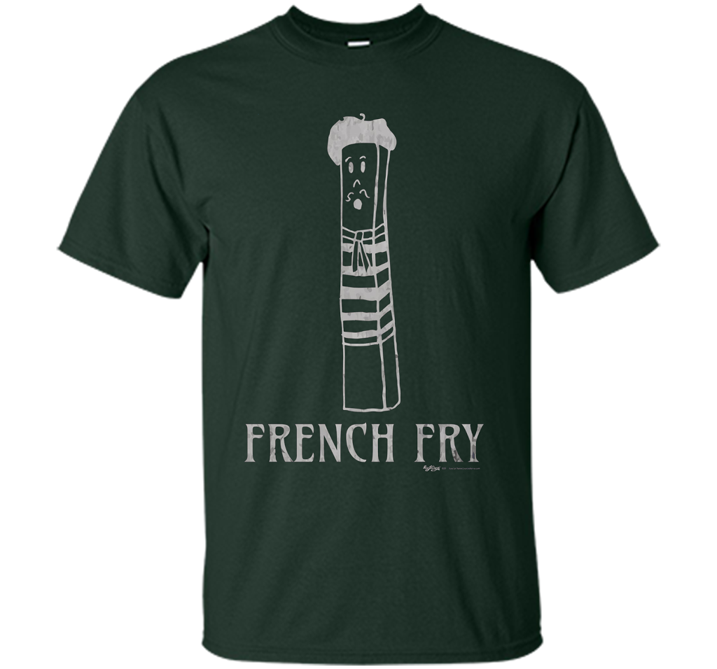 Vintage Paris French Fry T Shirt Men Women and Kids t-shirt Forest Green