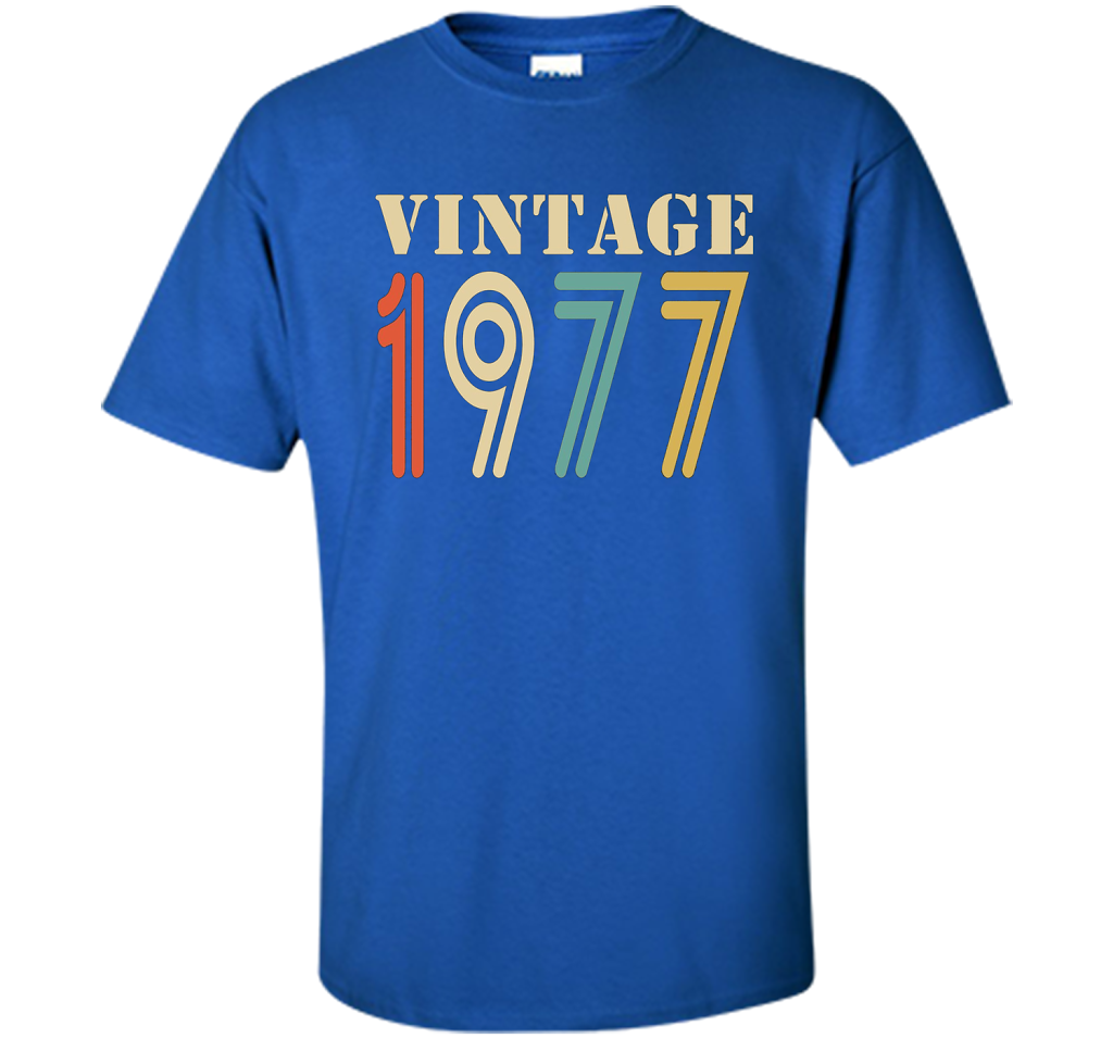 Vintage 1977 - 40th birthday gift shirt t-shirt Royal