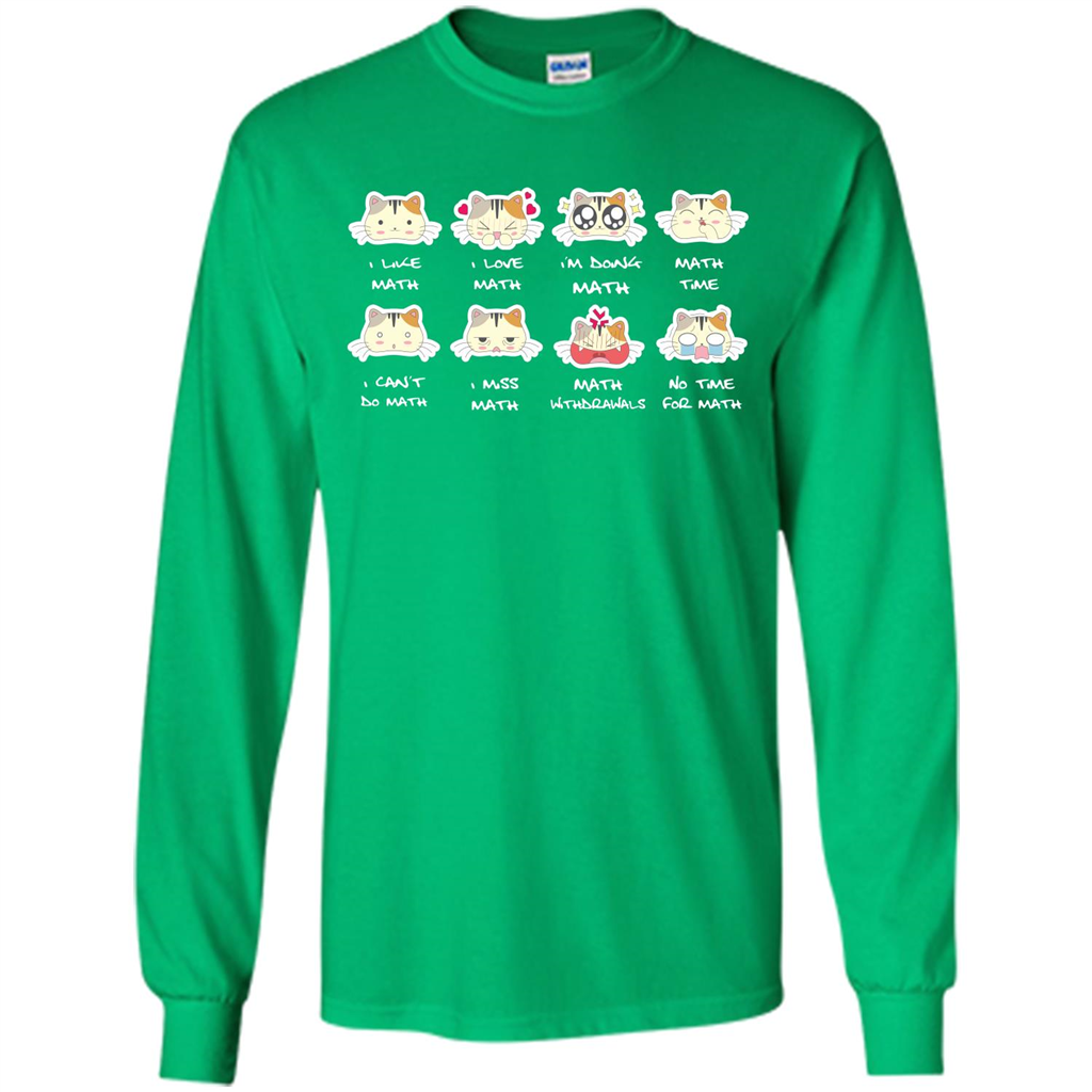 I Love Math T-shirt Cat Emotion Irish Green