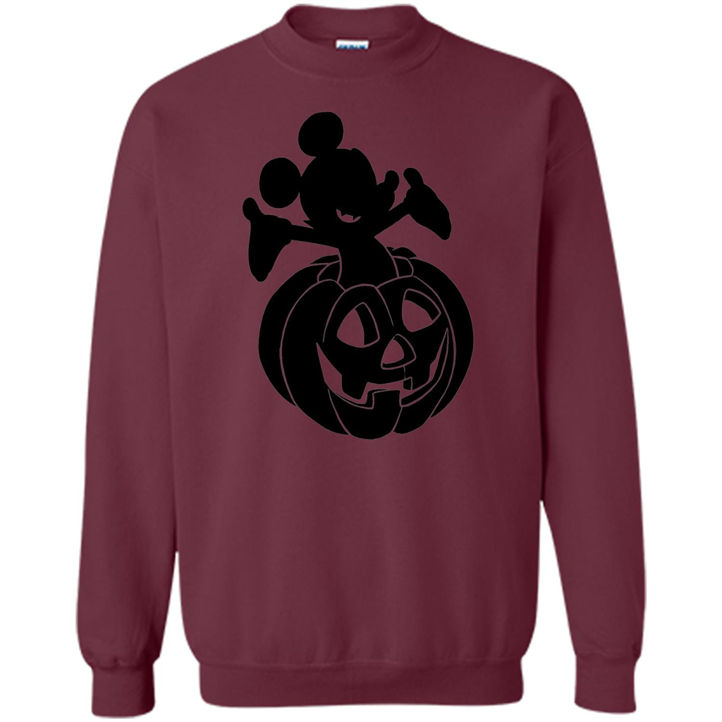 Mickey Mouse Halloween Pumpkin T-shirt Maroon