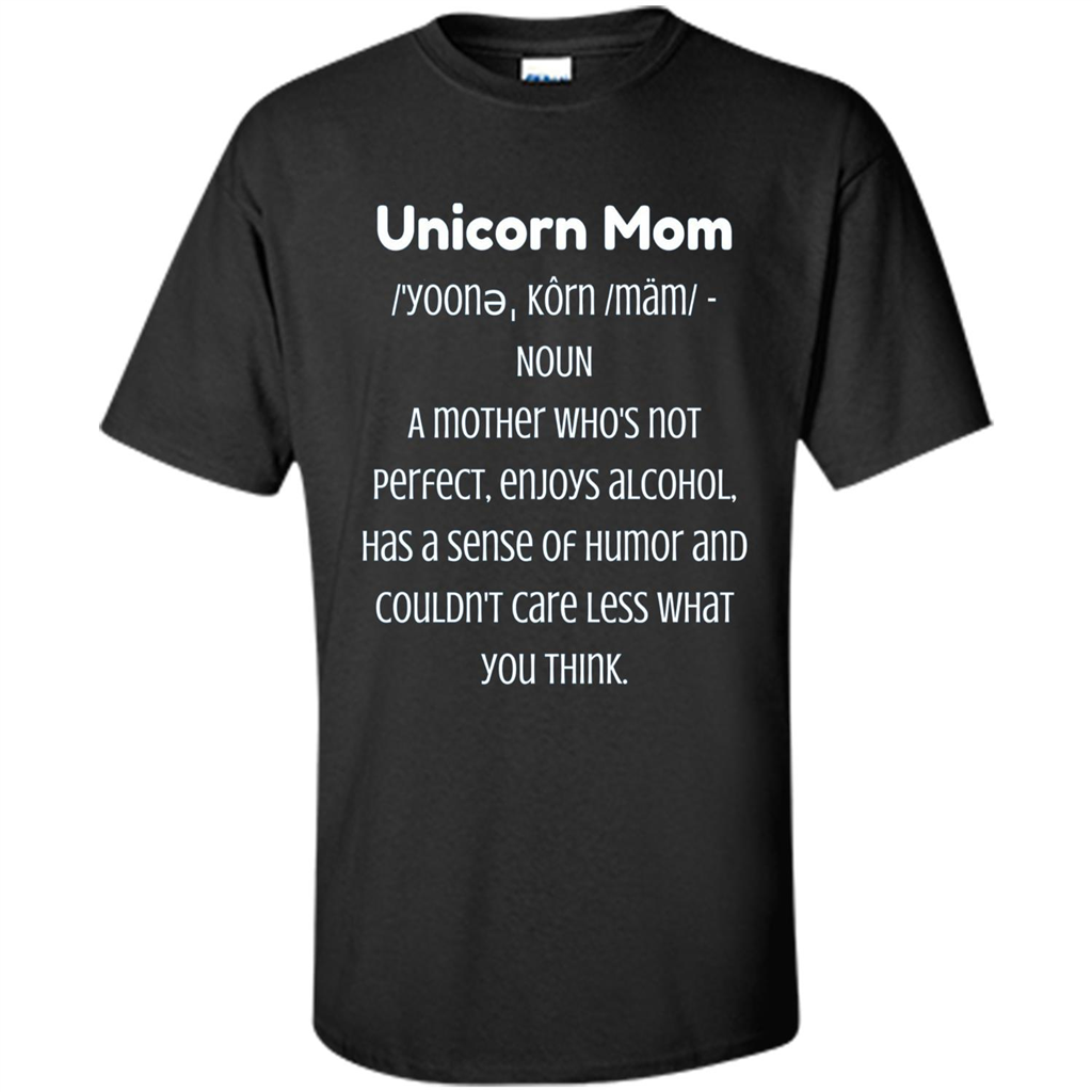 Fun Mom T-shirt - Unicorn Mom Definition Black