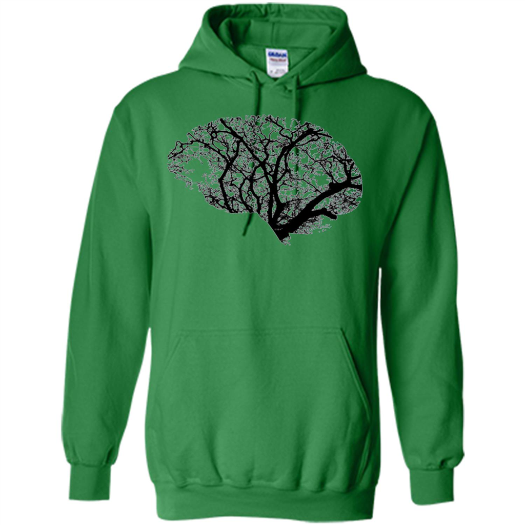 Science Nature T-Shirt Head Brain Tree Irish Green