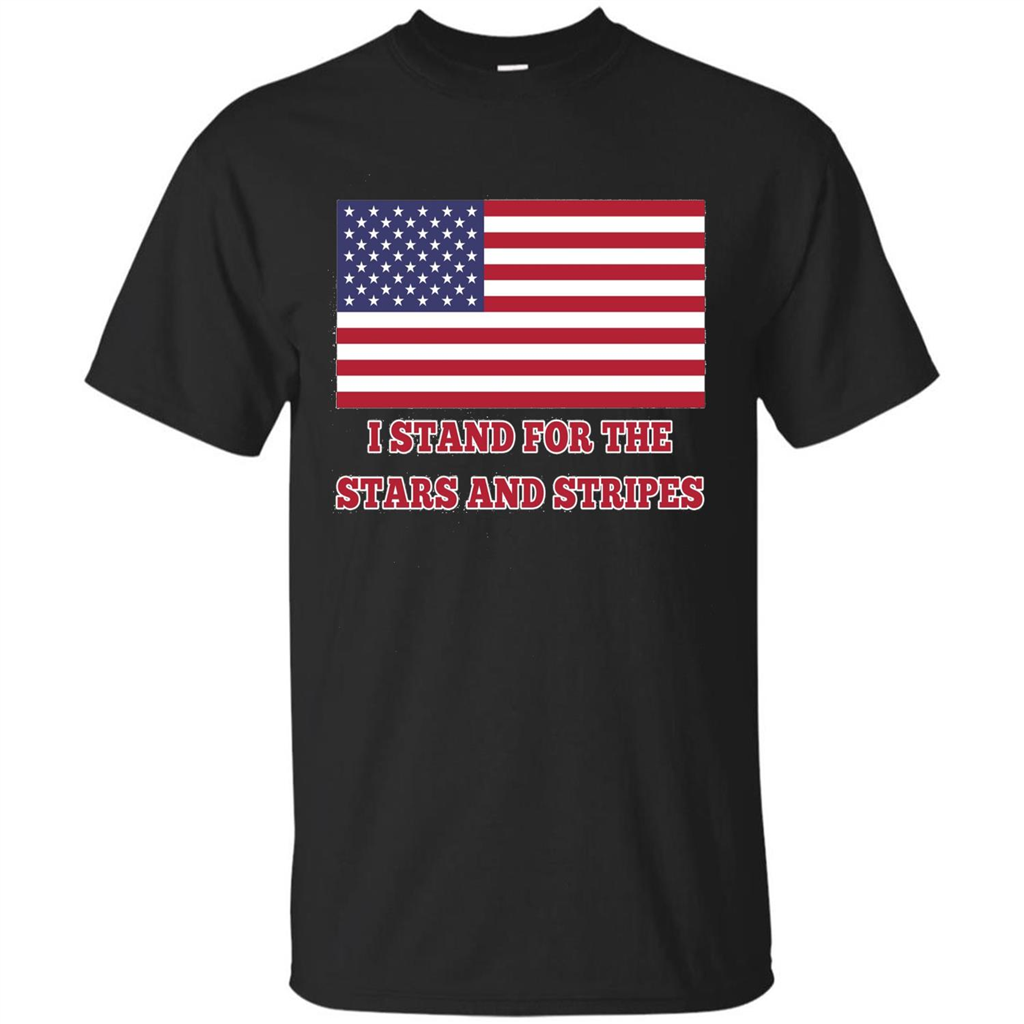 I Stand For The Star And Stripes American Flag T-shirt Black