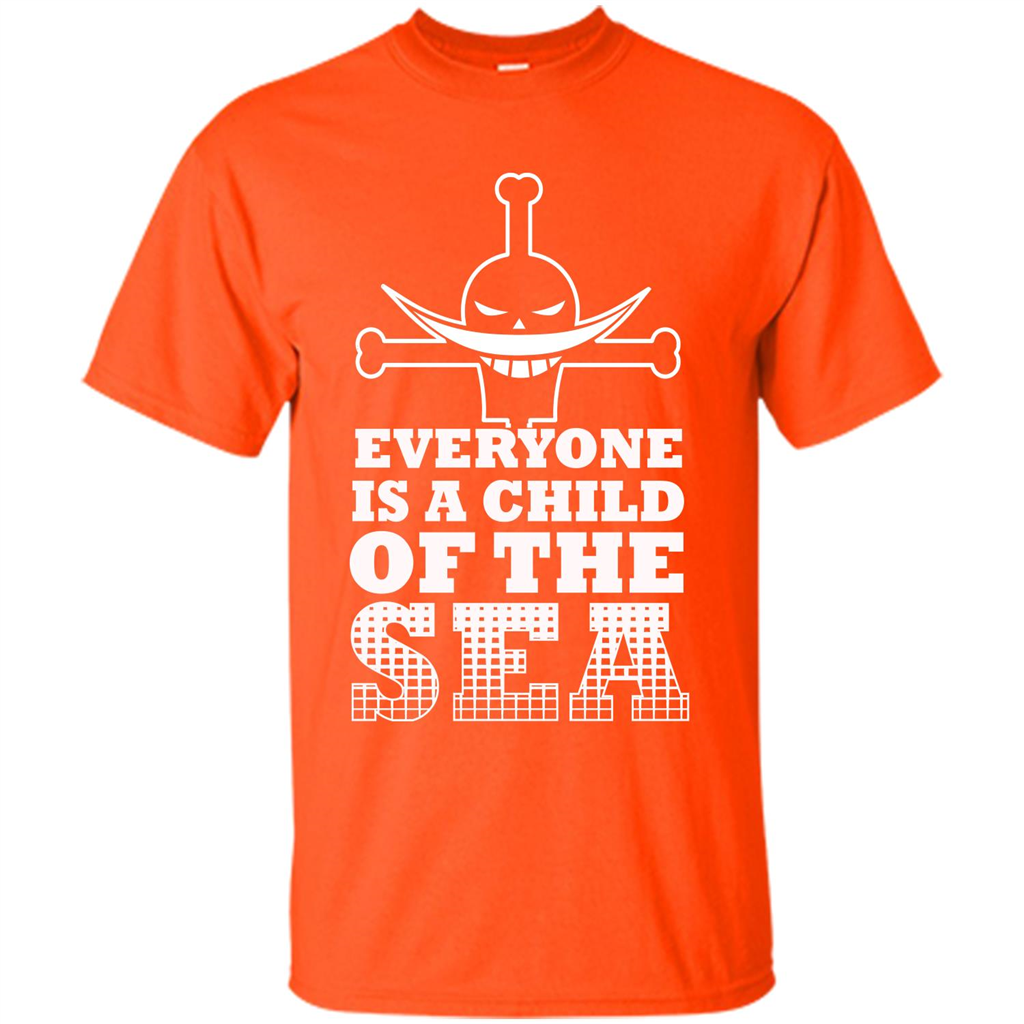 Sea. Everyone Is A Child Of The Sea T-shirt Orange