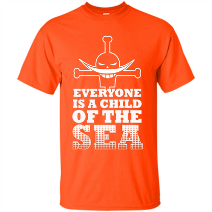 Sea. Everyone Is A Child Of The Sea T-shirt Orange